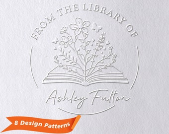 Custom From The Library Of Book Embosser,Book Embosser Personalized,Book Stamp,Library Embosser,Ex Libris Book Lover Gift