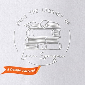 Custom Book Embosser/personalized Embosser Stamp /from the Library