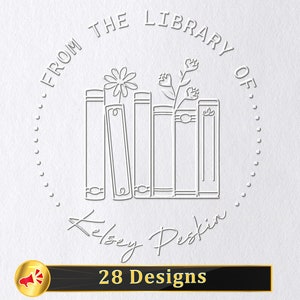 Book Embosser Personalized,Custom From The Library Of Book Embosser,Book Stamp,Library Embosser,Ex Libris Book Lover Gift