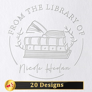 Book Embosser Personalized,Custom From The Library Of Book Embosser,Book Stamp,Library Embosser,Ex Libris Book Lover Gift