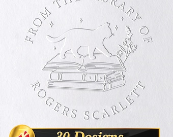 Book Embosser Personalized,Custom From The Library Of Book Embosser,Book Stamp,Library Embosser,Ex Libris Book Lover Gift