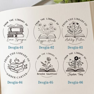 Goffratrice di libri personalizzata/Dalla biblioteca della goffratrice di libri/Goffratrice della biblioteca/Goffratrice di libri personalizzata/Regalo per gli amanti dei libri di Ex Libris immagine 2