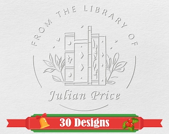 Personalized Book Embosser/Custom Book Embosser/From The Library Of Book Embosser/Library Embosser/Ex libris Embosser Stamp/Book Lover Gifts