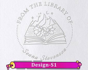 Custom From the Library of Book Embosser/Book Embosser Personalized/Book Stamp/Library Embosser/Ex Libris /Book Lover Gift