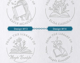 LKWLPD Book Embosser Personalized Custom Embosser Stamp Custom Library Great Customizing Books Ex Libris Journals More