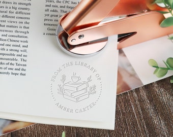 Book Embosser Personalized,Custom From The Library Of Book Embosser,Book Stamp,Library Embosser,Ex Libris Book Lover Gift