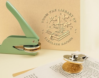Personalized Book Embosser/Custom Book Embosser/From The Library Of Book Embosser/Library Embosser/Ex libris Embosser Stamp/Book Lover Gifts