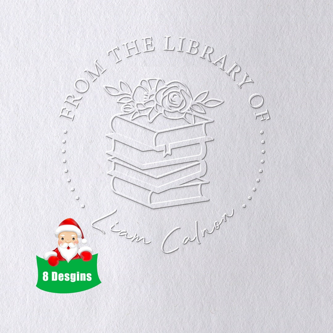 Personalisiertes Exlibris Stempel-Set – Mit Kalligraphie-Feder, Tinte & Geschenkbox | Handgemacht Für Buchliebhaber