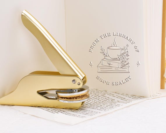 Personalized Book Embosser/Custom Book Embosser/From The Library Of Book Embosser/Library Embosser/Ex libris Embosser Stamp/Book Lover Gifts