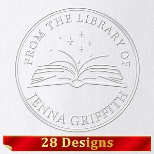 Relevo de livro personalizado/Da biblioteca de relevo de livro/Relevo de biblioteca/Relevo de livro personalizado/Presente para amantes de livros Ex Libris