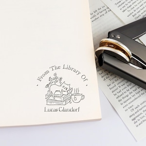 Gepersonaliseerde boekembosser/uit de bibliotheek van het boek Stempel/Bibliotheekembosser/aangepaste embosser/Ex Libris/kerstcadeaus voor boekenliefhebbers