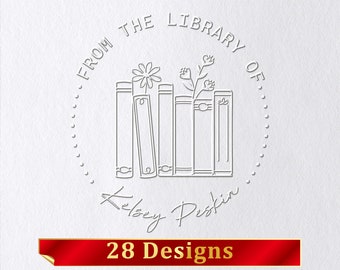 Book Embosser Personalized,Custom From The Library Of Book Embosser,Book Stamp,Library Embosser,Ex Libris Book Lover Gift