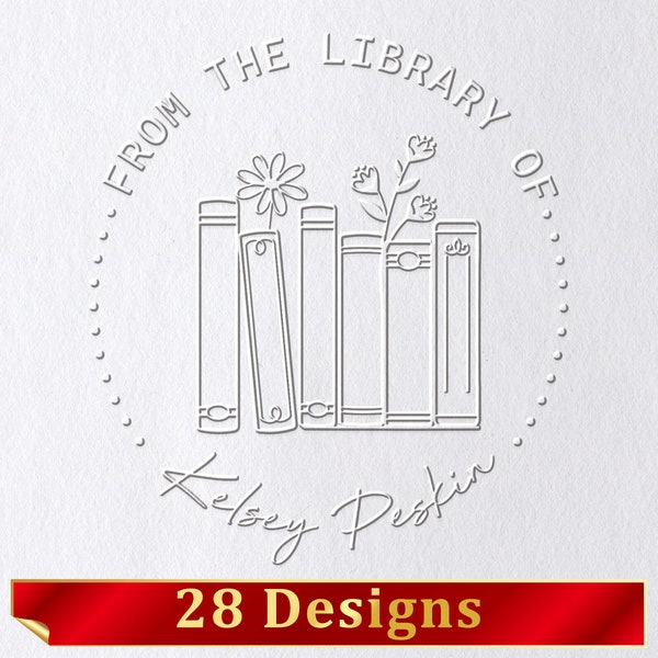 Book Embosser Personalized,Custom From The Library Of Book Embosser,Book Stamp,Library Embosser,Ex Libris Book Lover Gift