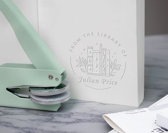 Personalized Book Embosser/Custom Book Embosser/From The Library Of Book Embosser/Library Embosser/Name Embosser /Book Lover Gifts
