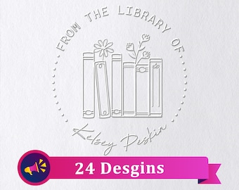 Personalized Book Embosser/Custom Book Embosser/From The Library Of Book Embosser/Library Embosse/Ex Libris /Book Lover Gift