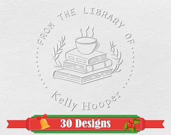 Personalized Book Embosser/Custom Book Embosser/From The Library Of Book Embosser/Library Embosser/Ex libris Embosser Stamp/Book Lover Gifts