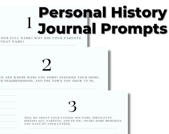 Personal History Journal Prompts | Family History | Journal