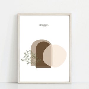 Easter Digital Print | He is Risen | Art