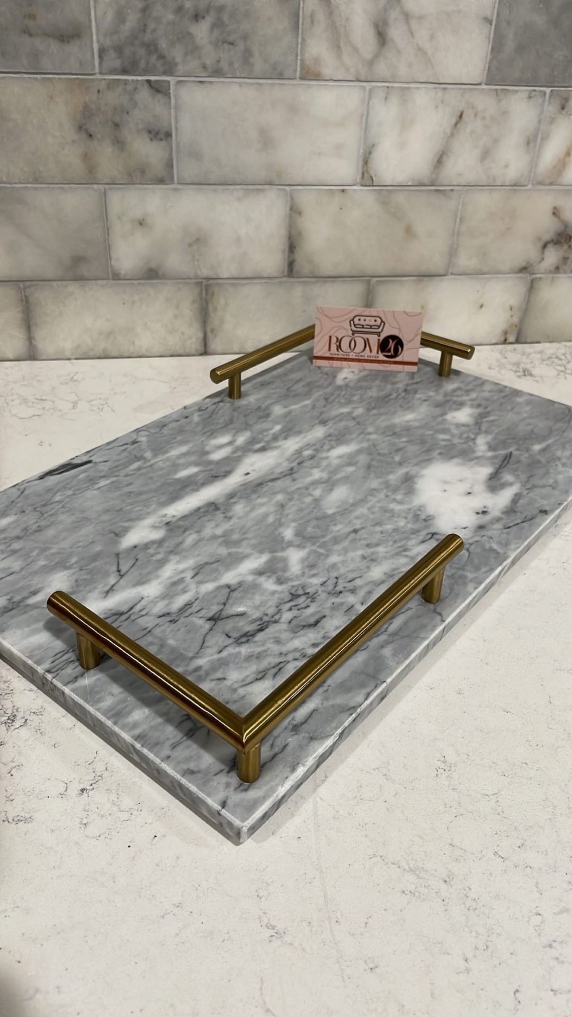 Marble Serving Tray Table Top Decor Polished Decorative Home Decor