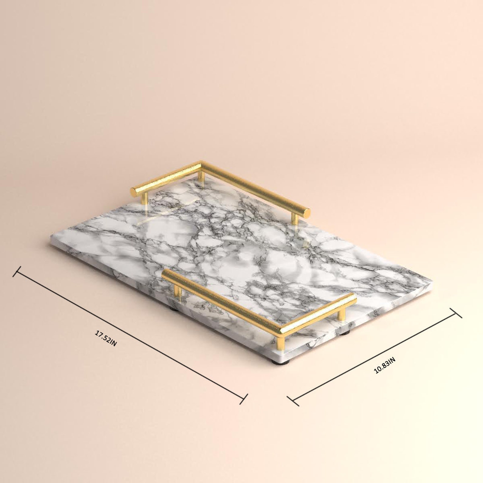Marble Serving Tray Table Top Decor Polished Decorative Home Decor Perfect Gift for House Living