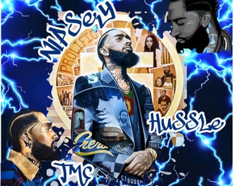 Diseño de vaso recto Nipsey de 20 oz ***SOLO PNG***