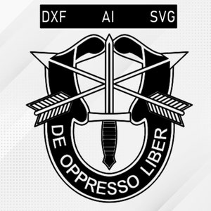 Special Forces Crest United States Army Vektor Sofort Download .dxf .ai .svg Dateien SF Crest Bild