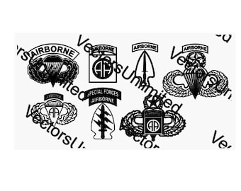 アメリカ陸軍第82空挺師団SVG、PNG、ai、jpeg、特殊部隊、空挺