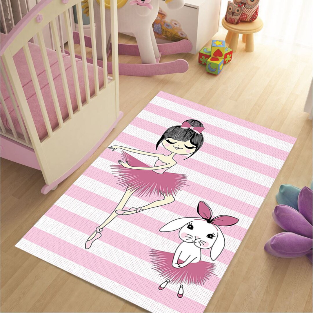 Pink Rug, Girls Room Rug,baby Girl, Gift for Her, Boho Rug, Girl Room