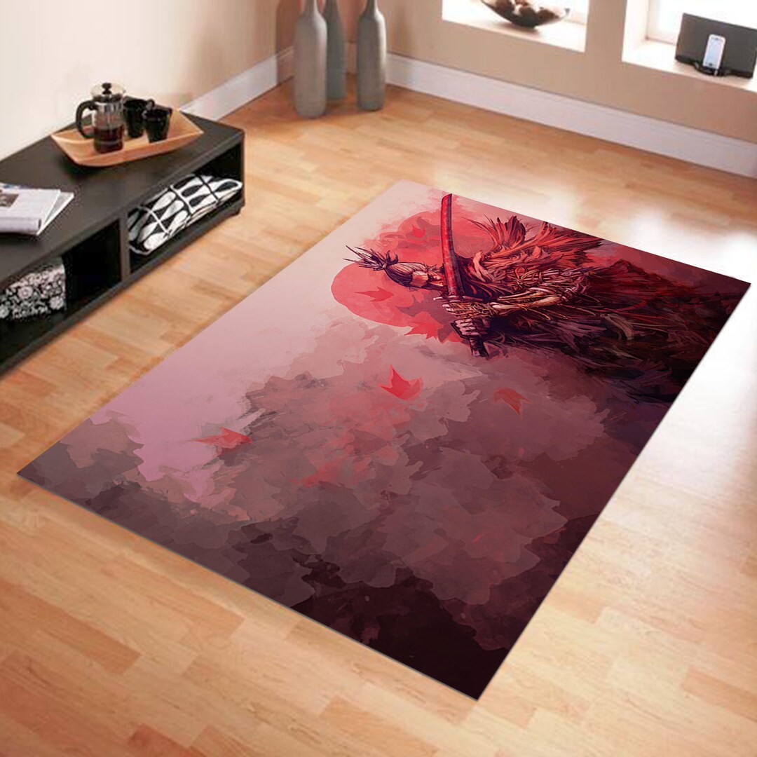 Japanese Rug Japan Themed Rug Samuraipopular Rugthemed Etsy