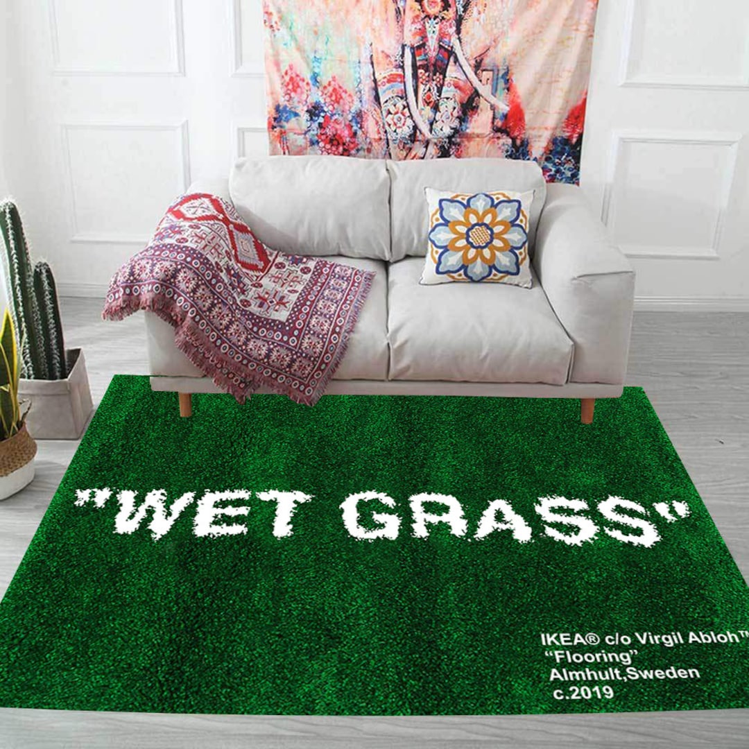 Wet Grass Rug, Bathroom Rug, Wet Grass Patterned Rugs, ,popular