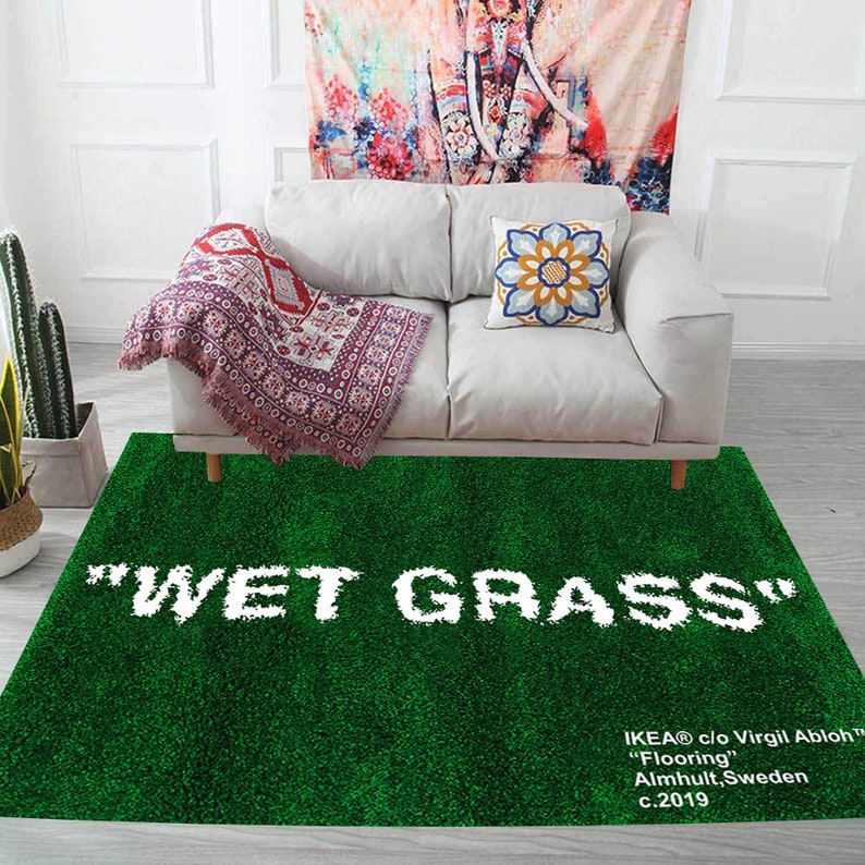 Wet Grass Rug,Wet-Grass Rug, Wet Grass Patterned, Green Rug, Home Decore Rug, Custom Rug, Bamboo Rug,Living Room Rug,Office Rug,Area Rugs 