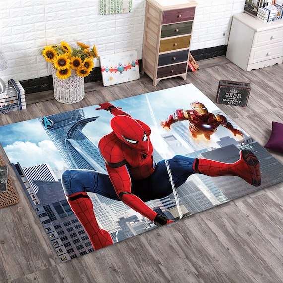 Tappeto Spiderman,Tappeto con motivi Spiderman,Regalo per lui,Tappeto  personalizzato,Tappeto per camera del ragazzo,Tappeto per camera dei  bambini, Tappeto per soggiorno, Tappeto antiscivolo,Tappeto a tema -   Italia