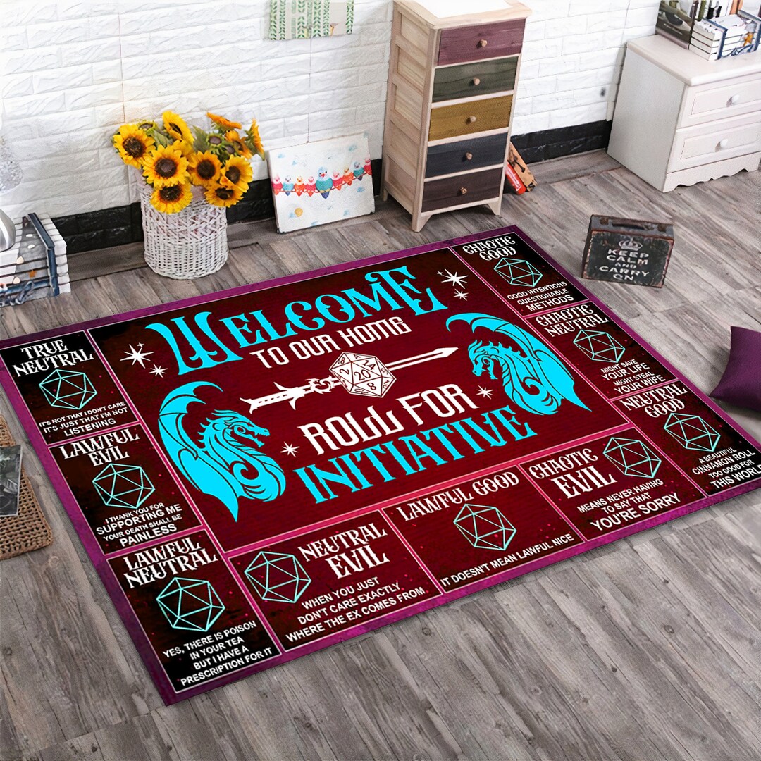 Dnd Red Rug Dungeons Dragons Rug,dungeons Rug,dragon Rug,living Room Rug,custom Rug ...