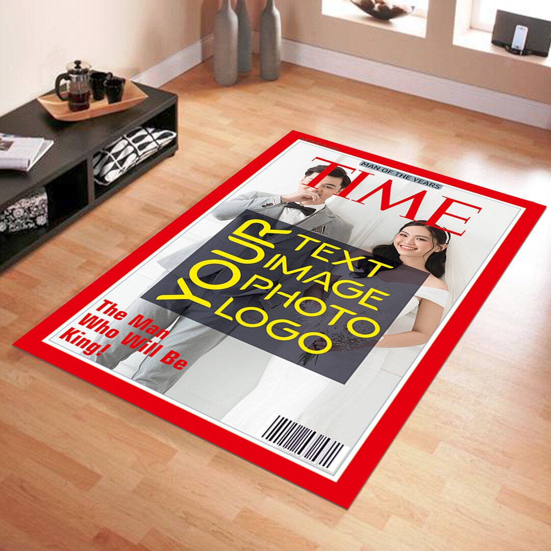 Time Magazine Rug,personalized Rug,time Magazine Rug,unique Rug ...