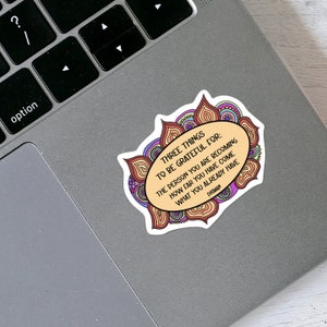 Recovery Slogan Sticker - Gratitude List - Free Shipping!