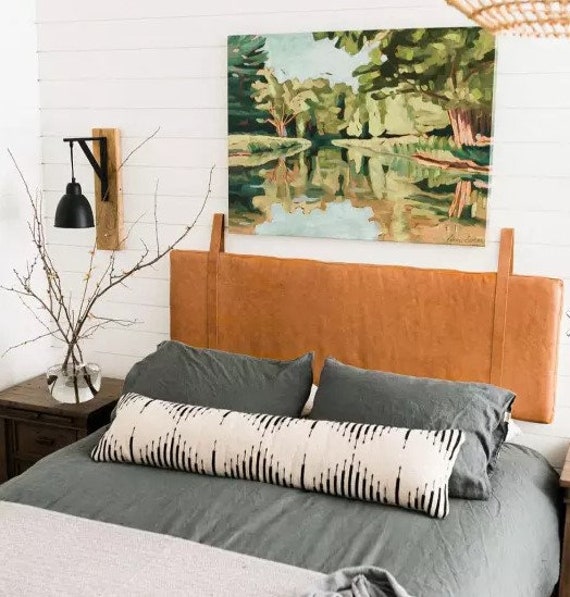 Hanging Leather Headboard Cover With Straps Headboard Etsy