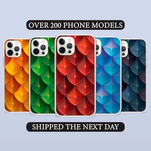 Reptile Skin Pattern Phone Case, Colorful Green Yellow Snake Dragon Cover for iPhone 14 13 15 16 Pro Max Samsung S23 S24 A13 A03 Xiaomi 101