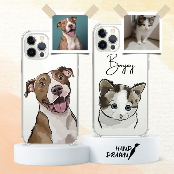 Custom Pet Portrait iPhone Case, Personalised Watercolor Dog Samsung Cover, Memorial Loss Xiaomi Skin, Pro Plus Ultra Lite Mini Max Note