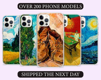 Vincent van Gogh Original Art Phone Case, Famous Painter Watercolor Cover for iPhone 14 13 15 16 Pro Max Samsung S23 S24 A13 A03 Xiaomi 94