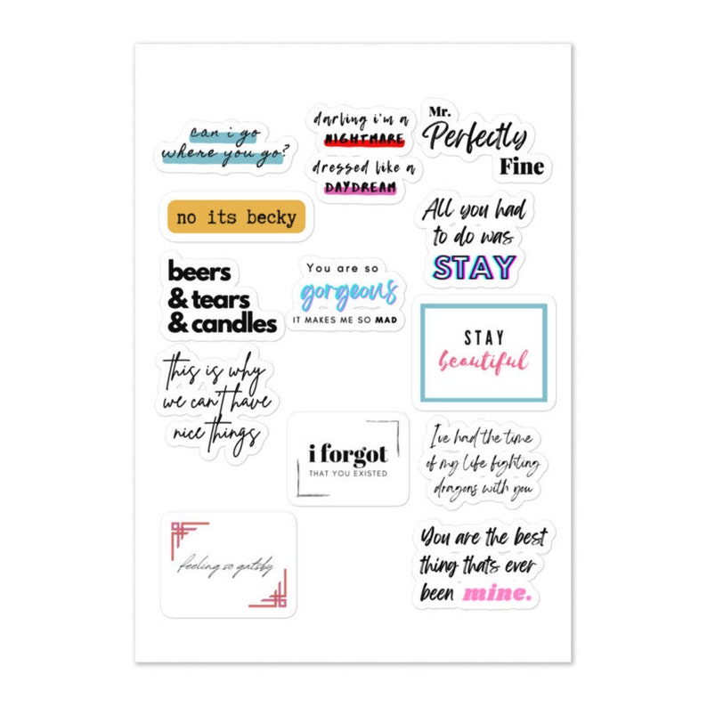 Taylor Swift Stickers Printable for Cricut or Printer - Etsy
