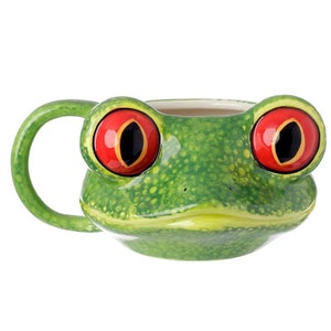 Green Frog Tea Shaped Tea Coffee Cup Mug Animal Lover Kitchen Dining