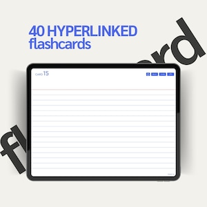Digital FlashCards - 40 Digital Hyperlinked Flash Cards - 3 Minimal Layouts