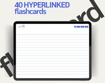 Digital FlashCards - 40 Digital Hyperlinked Flash Cards - 3 Minimal Layouts