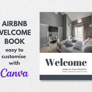 Modèle Canva du guide de bienvenue Airbnb : manuel de la maison VRBO (téléchargement numérique)