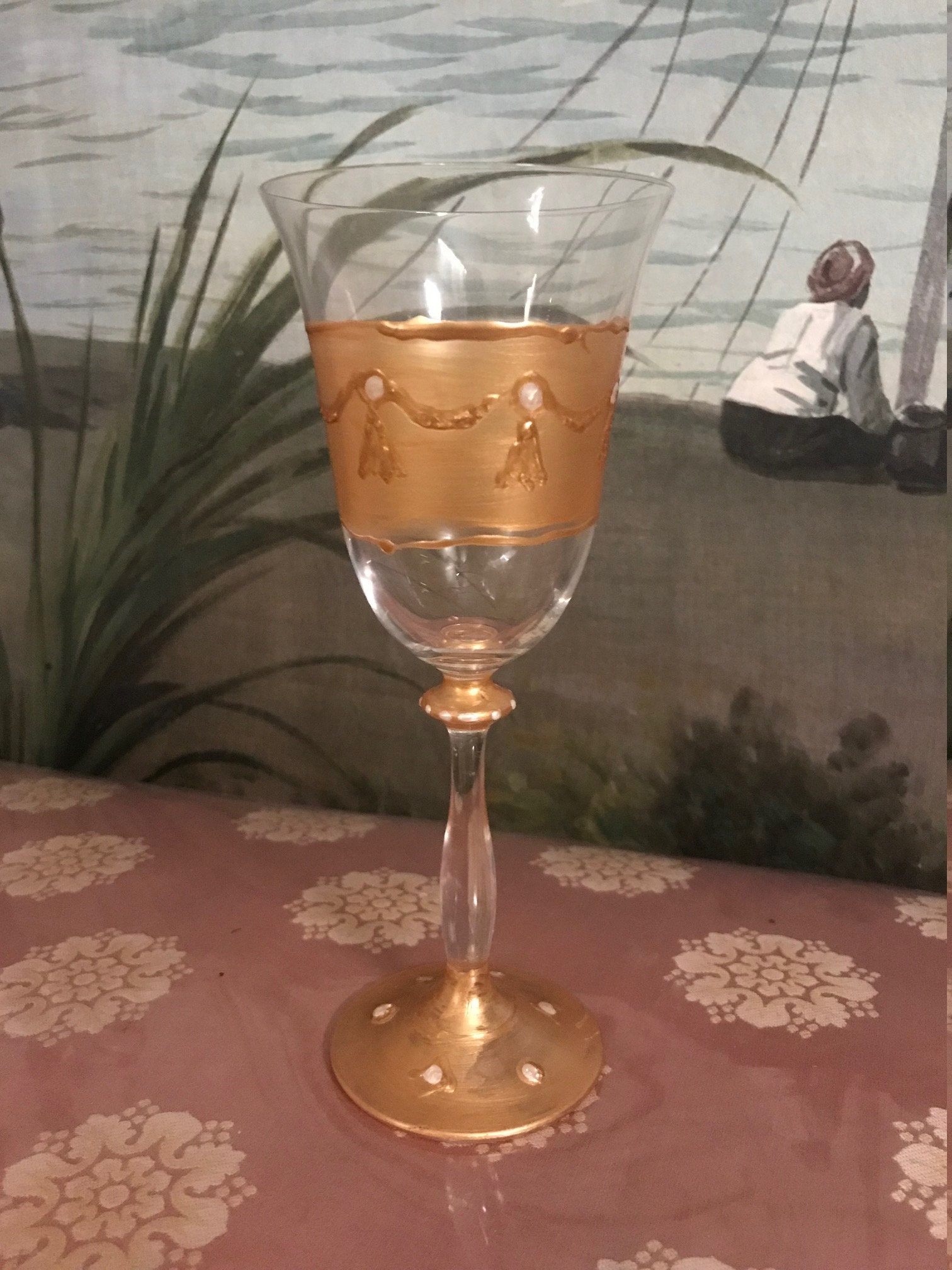 Verre de Cristal Peint