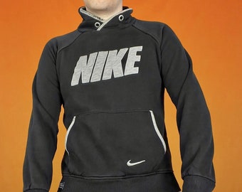 Vintage Nike Sweatshirt Pullover Embroidered Swoosh Logo Spellout Graphic Print Retro Jumper Streetwear Casual Sports 90s Y2K