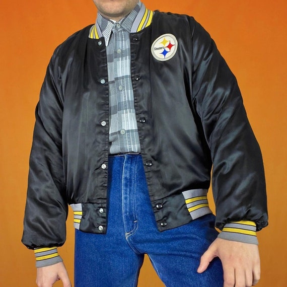 Vintage NFL Pittsburgh Steelers Varsity Bomber Ja… - image 1