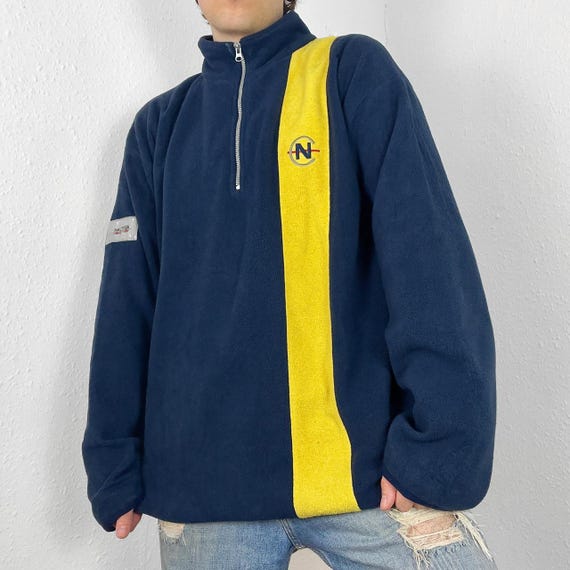 Vintage Nautica Quarter Zip Fleece Retro Striped Colourblock Embroidered Logo Pullover Jumper Outdoors Winter Borg Skater Streetwear 90s Y2K Etsy Canada
