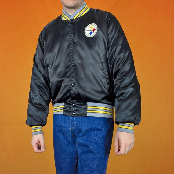 Vintage NFL Pittsburgh Steelers Varsity Bomber Ja… - image 4