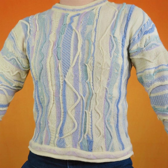 Pull Vintage Kalaroo Pure Laine Style Coogi - Taille M, Multicolore, Australie